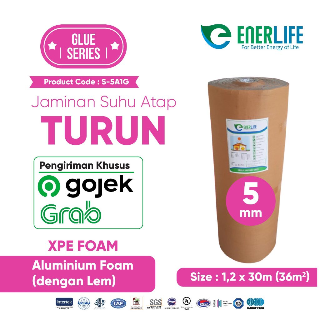 ENERLIFE Aluminium Foil Atap Tebal 5mm Glue Series (OJOL)
