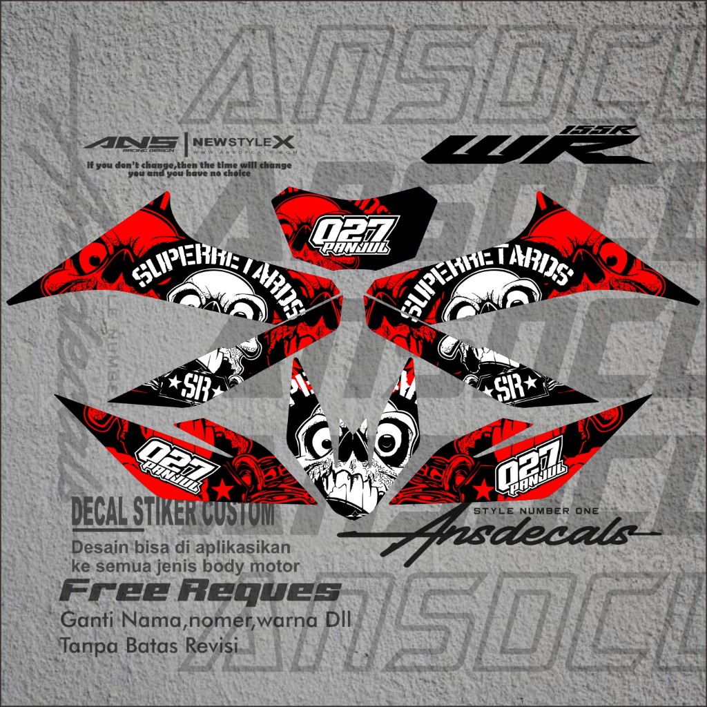 STIKER YAMAHA WR 155 STIKER WR 155 JUAL STRIPING WR 155