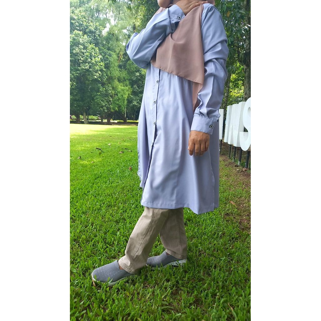 TUNIK KEKINIAN FULL KANCING BAHAN TOYOBO FODU PREMIUM