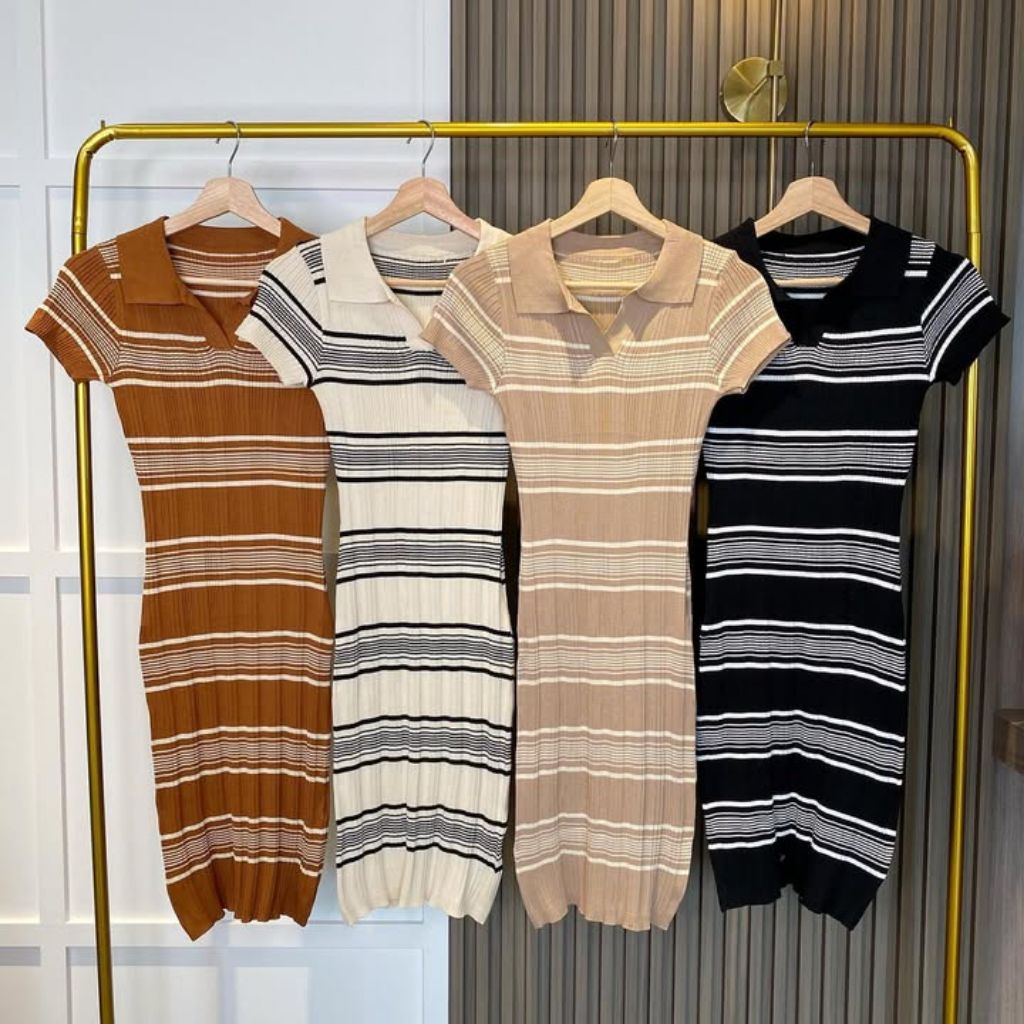 ld 70-90 dress june strip collar premium fgo D11243