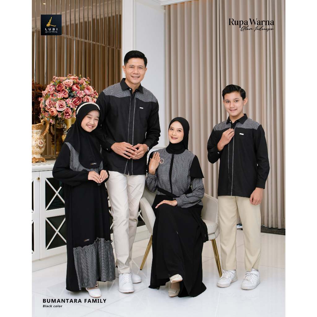 Sarimbit Lubi Bumantara Black Sarimbit Lubi Terbaru 2026 Sarimbit Lebaran 2026 Lubi Terbaru