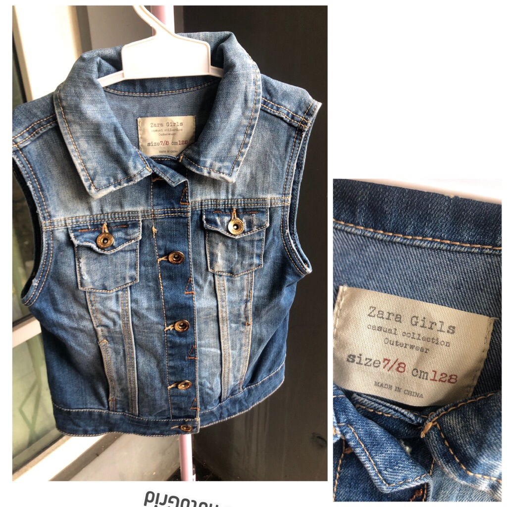 jaket vest jeans Zara girl
