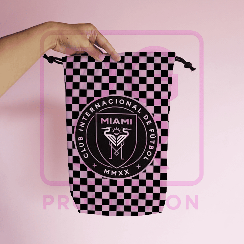 Tas Serut Sepatu | Bola | Drawstring Bag Mini | Gymsack | Waterproof | Inter Miami