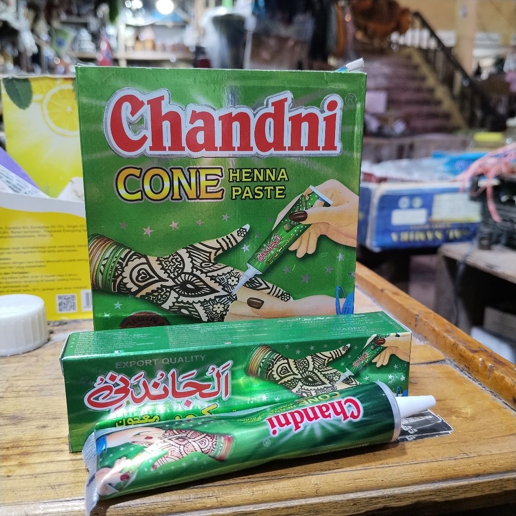 12Pcs Pacar Kuku Chandni Henna Pasta Besar Oleh Oleh Haji Dan Umroh
