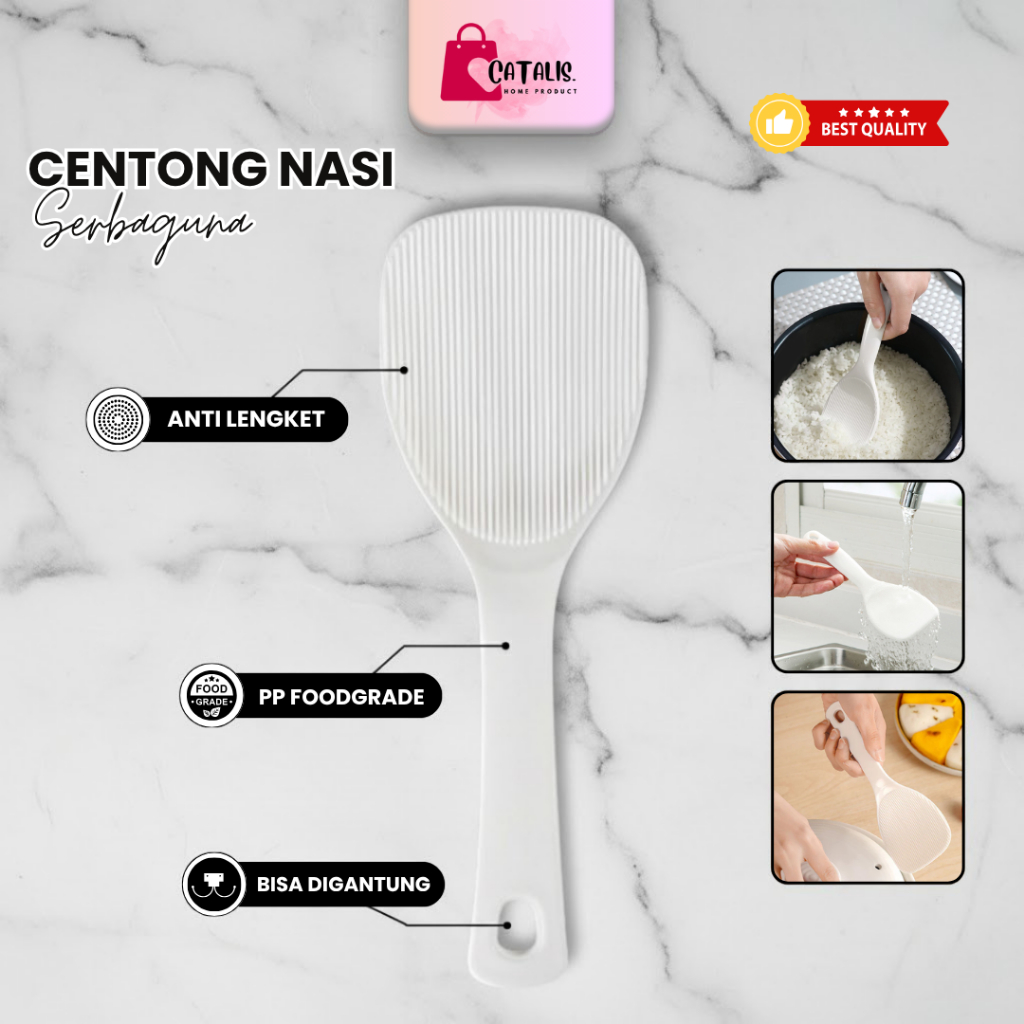 CATALIS Centong Nasi  Anti Lengket Serbaguna / Rice Cooker / Sendok nasi BPA FREE
