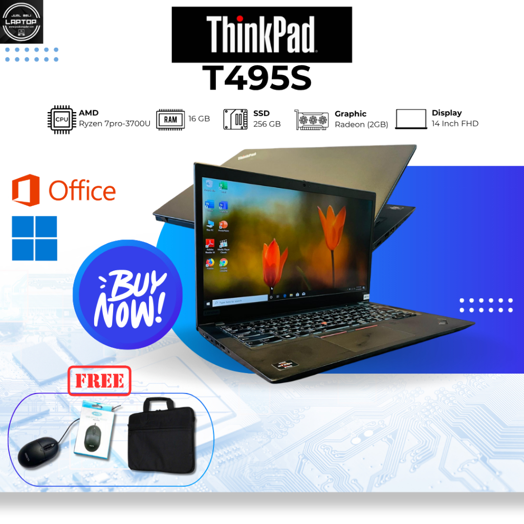 LAPTOP BUILD UP MURAH LENOV THINKPAD T495S/ RYZEN 7PRO