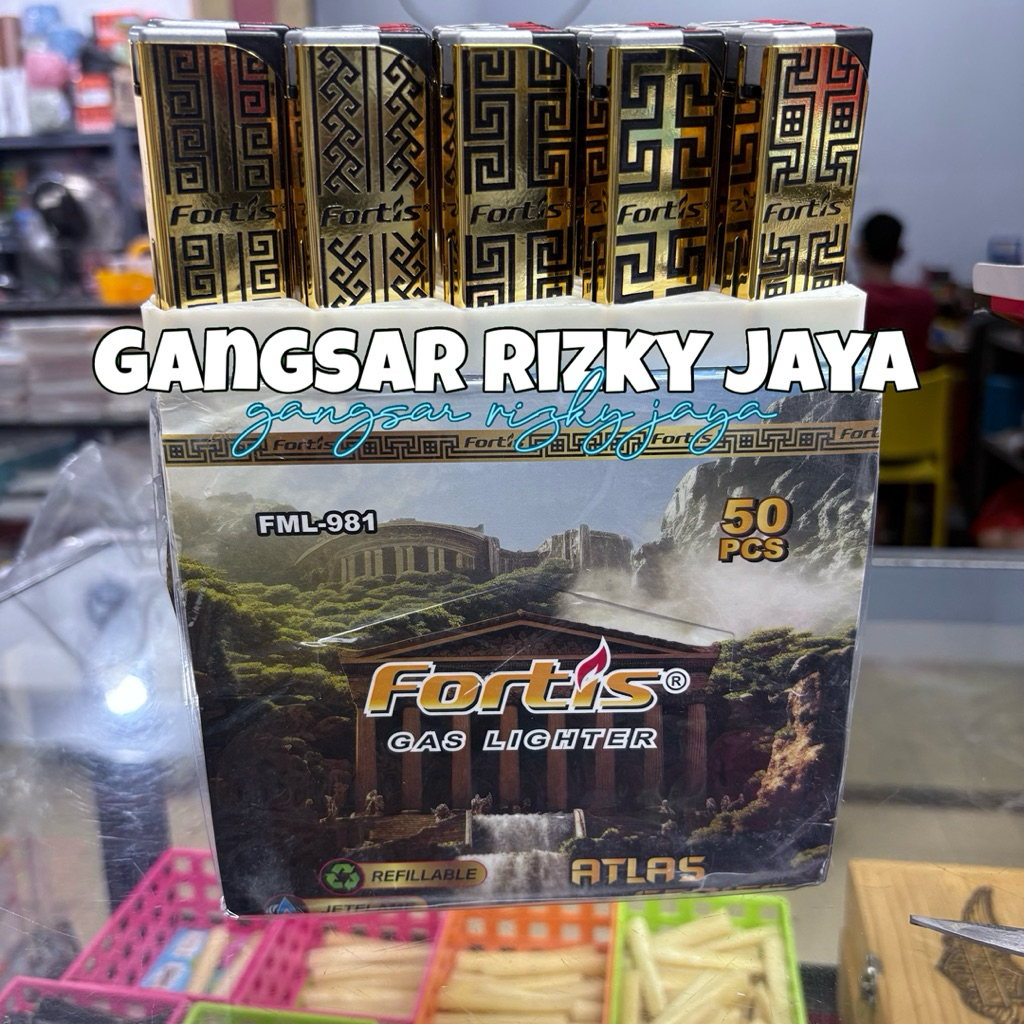 [GRJ] - (isi 50pcs) M2000 X Fortis Korek Api Bara JetFlame Refillable / FML-981 ATLAS