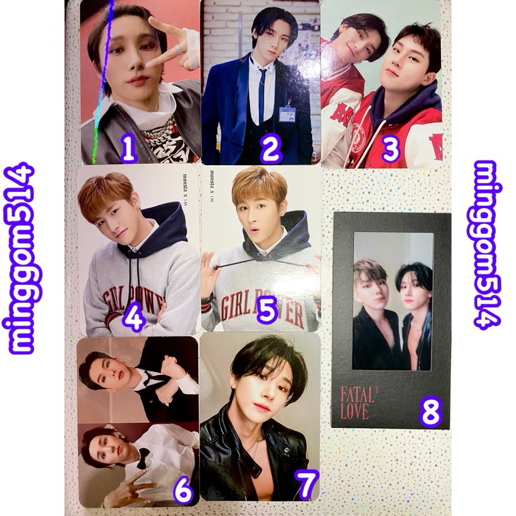 monsta x changkyun photocard pc 2 kihyun jooheon