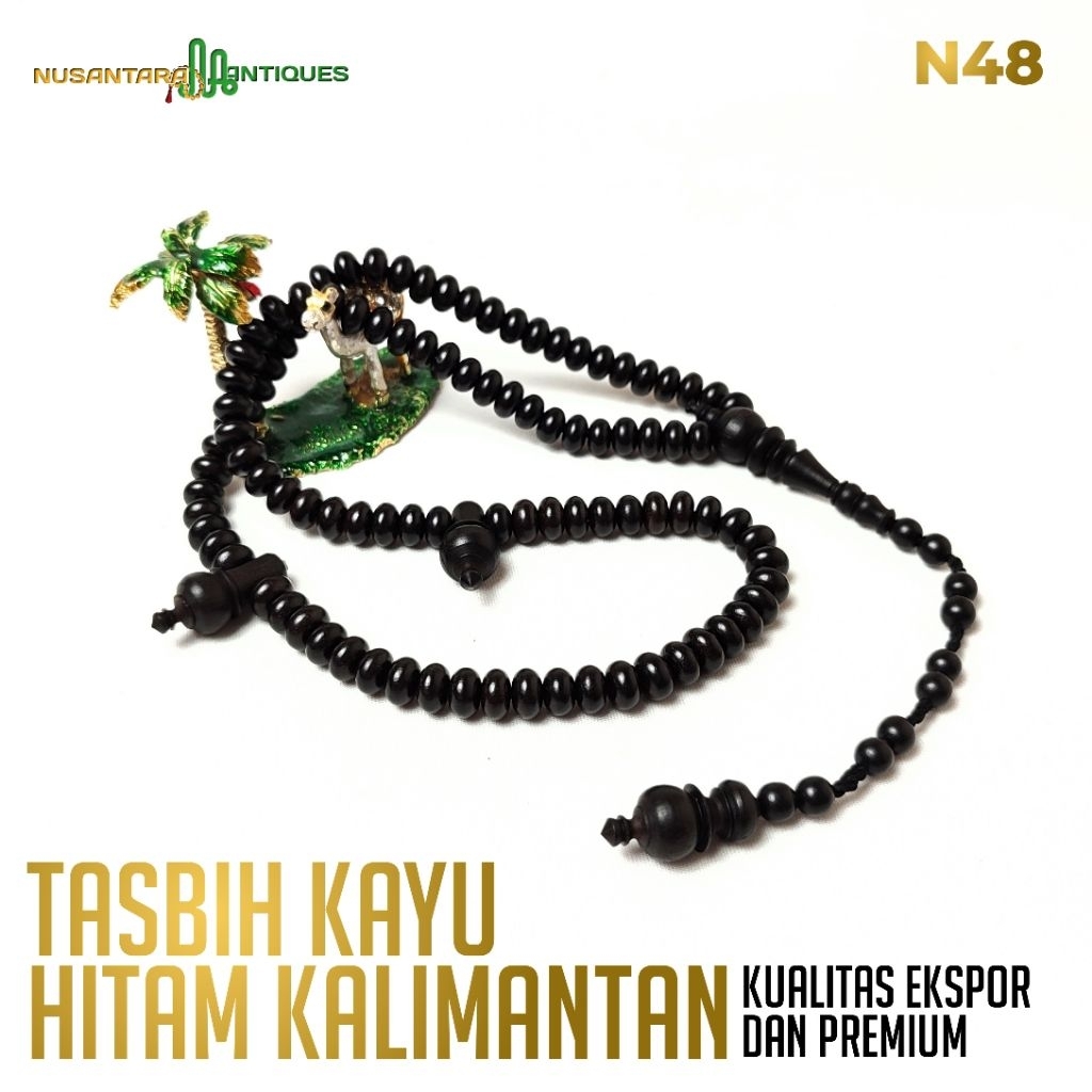 Tasbih Kayu Hitam Kalimantan Asli Tasbih Nusantara Premium