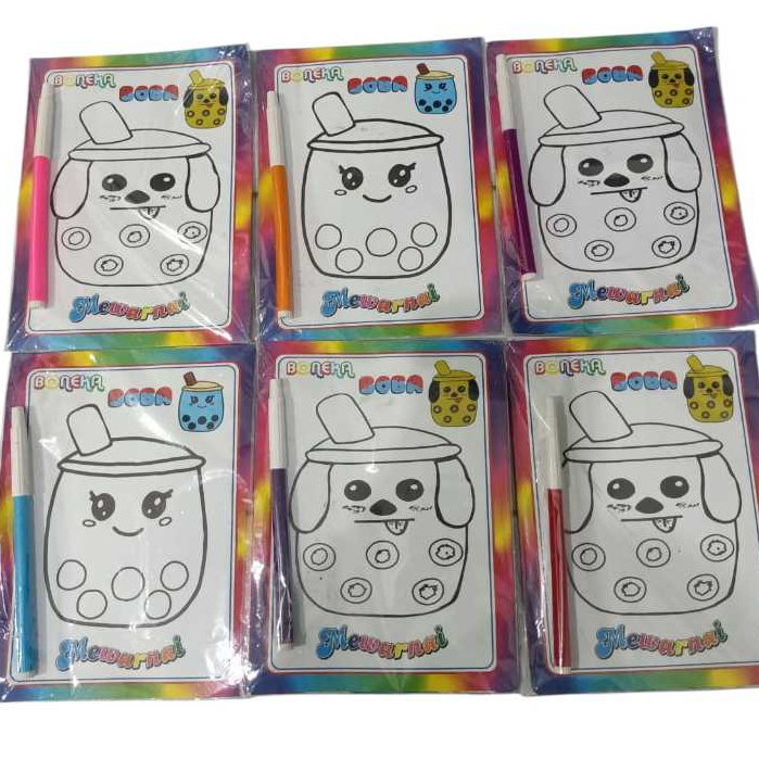 Mainan Pembelajaran Anak Mainan Mewarnai Lukisan Boba / Mainan Mewarnai Boba