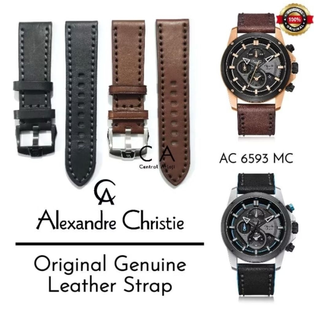 Strap kulit Alexandre Christie 6593 MC Original
