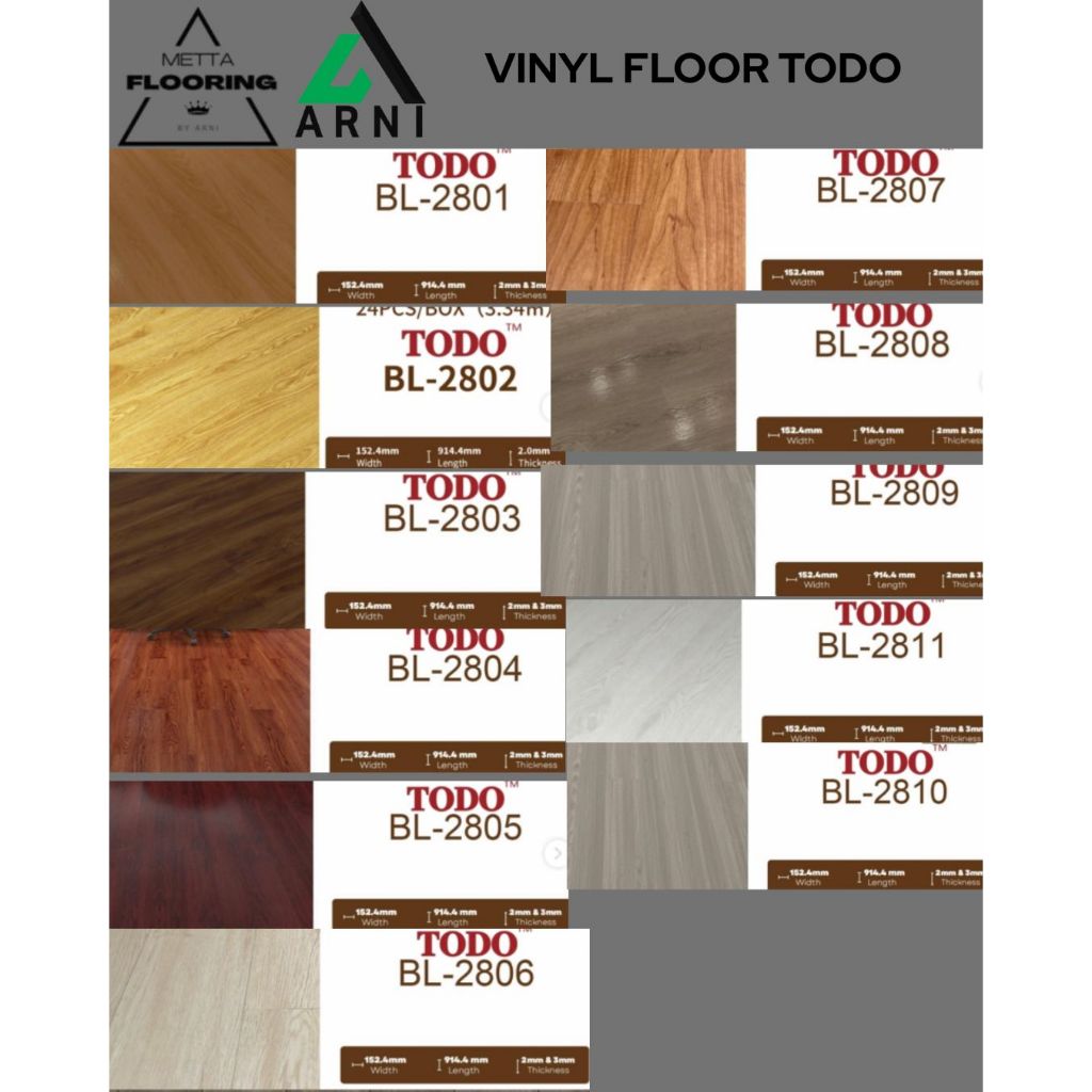Vinyl Floor Kayu | Vinyl Floor Premium | Tebal 2&3mm