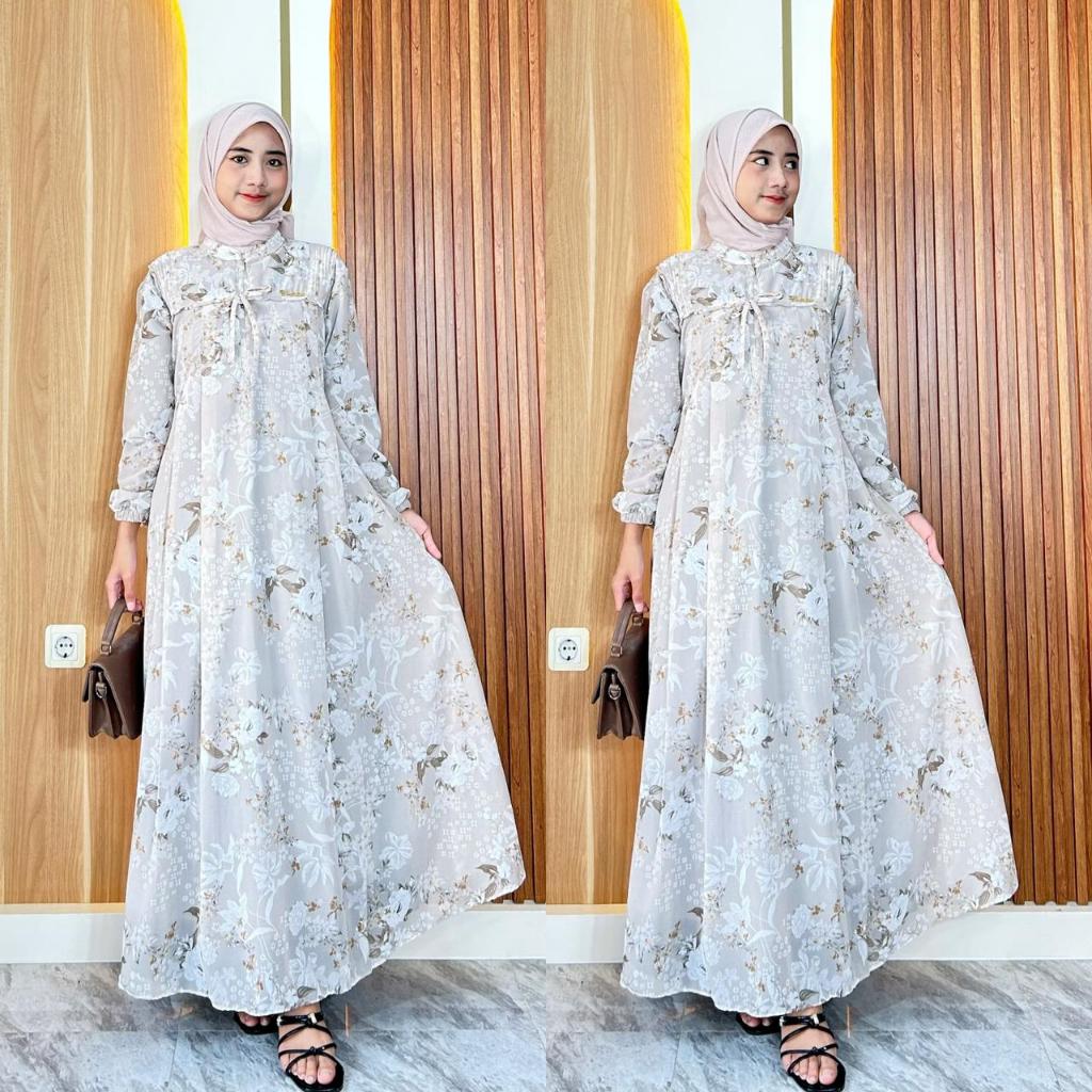 Faranisa | Dress Kayla Sifon Cerruty Premium - Gamis Muslimah Kondangan Lebaran