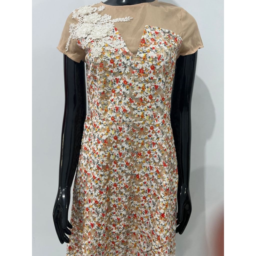 Dress bunga bunga coklat