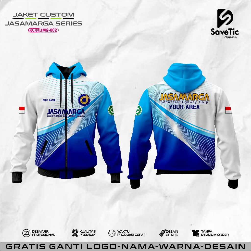 Jaket Jasamarga Full Printing Sublim/Jaket Custom Jasamarga/Hoodie/Bomber/Tracktop/Jaket Instasi Jas