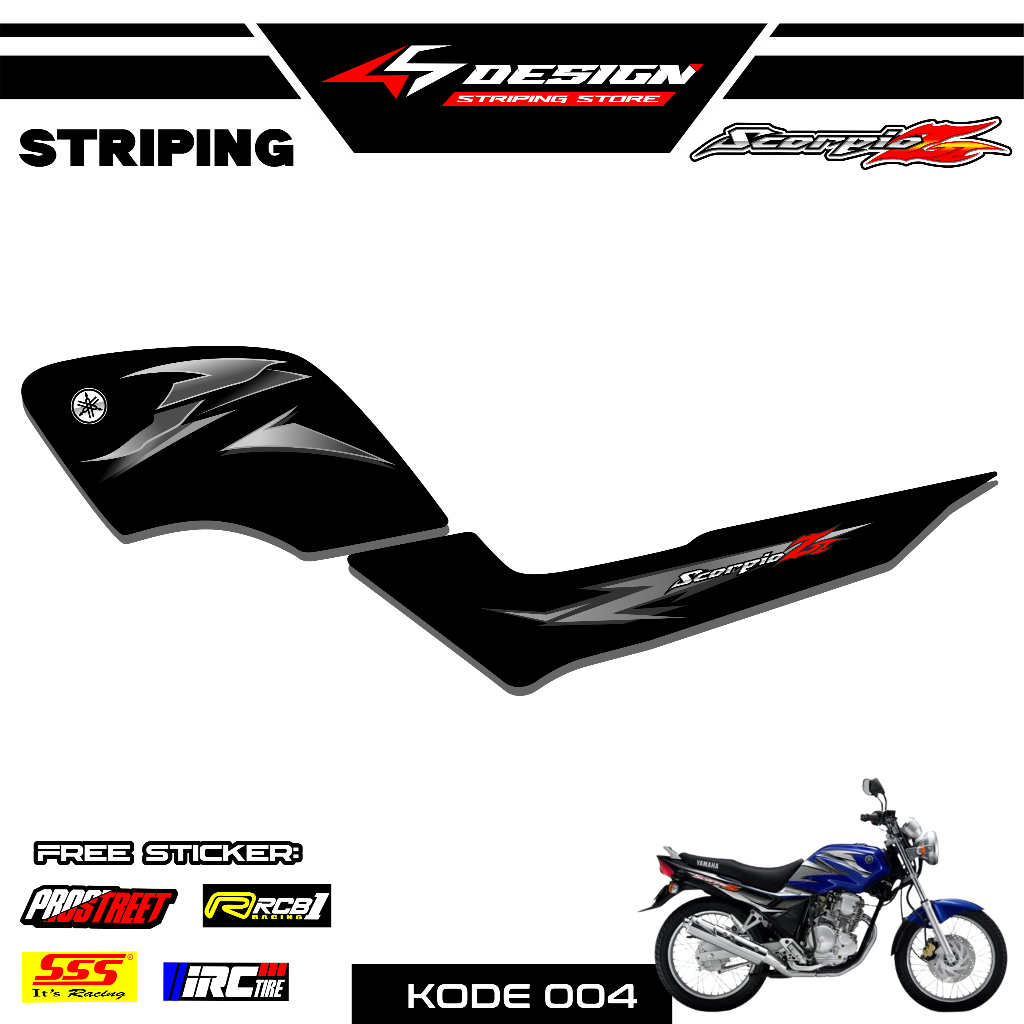 SCIROPIO Z / STEBO TANGKI BULAT BAHAN VINYL, HOLOGRAM, UV TRANSPARANT MOTIF SIMPLE