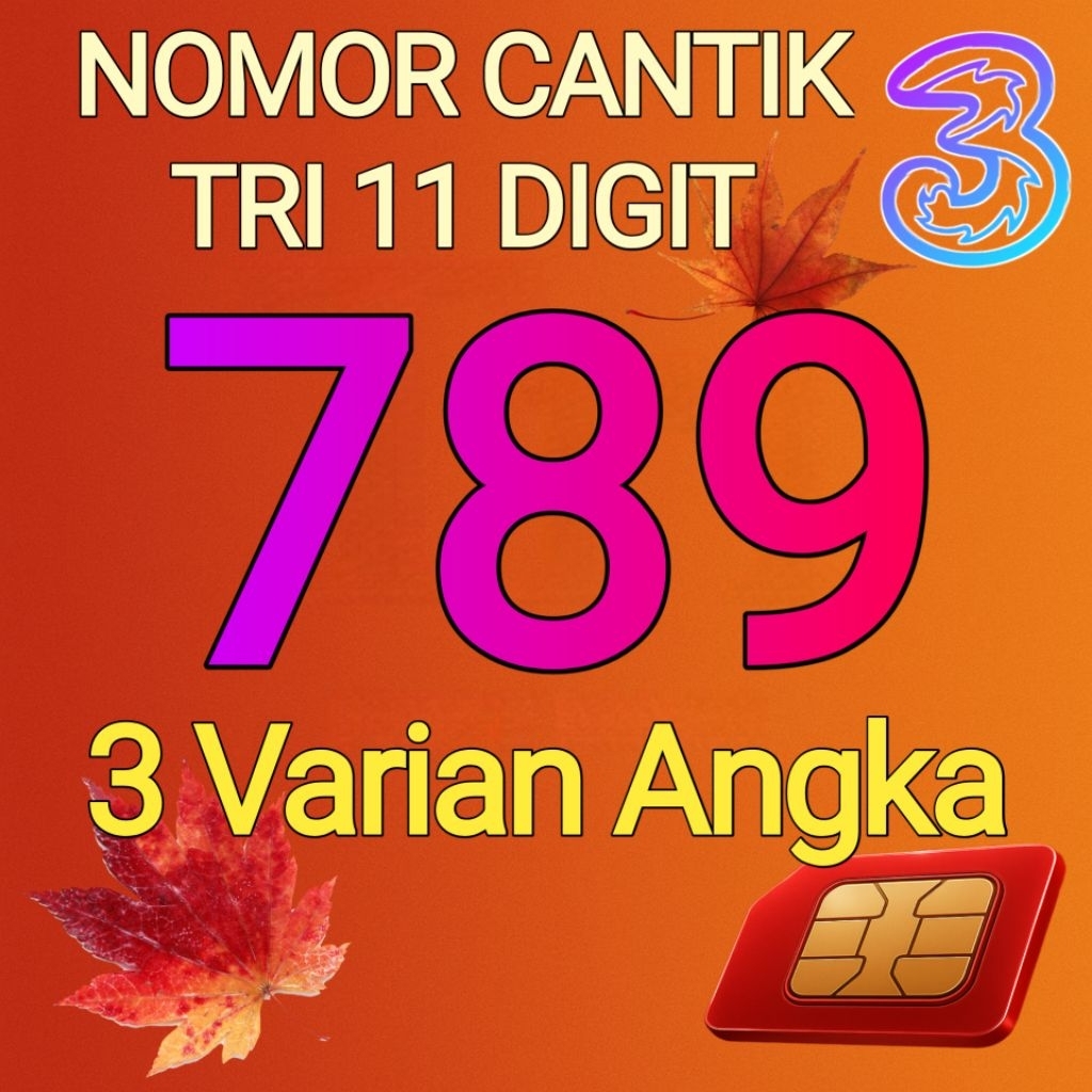 NOMOR CANTIK TRI 11 DIGIT 3 VARIAN ANGKA