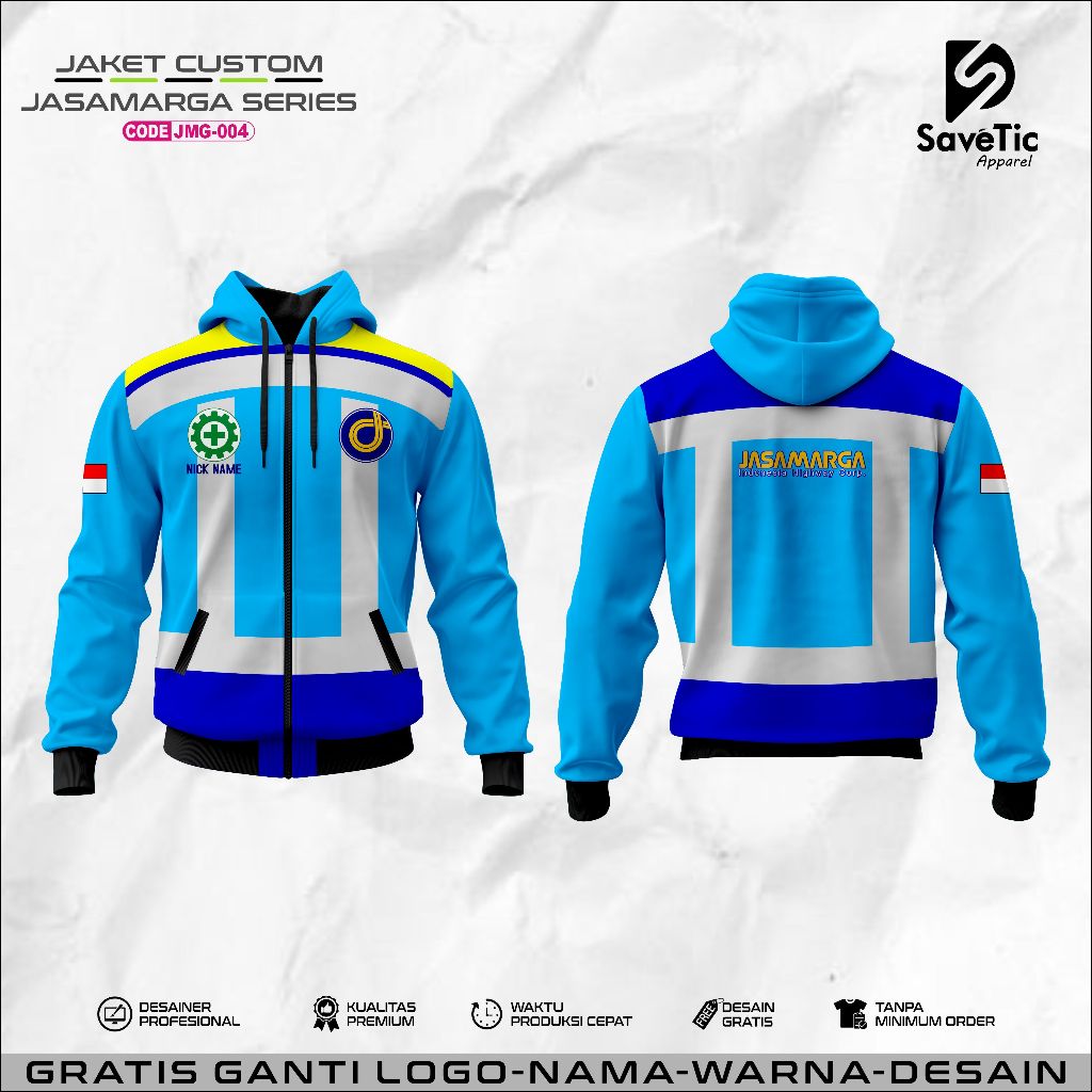 Jaket Jasamarga Full Printing Sublim/Jaket Custom Jasamarga/Hoodie/Bomber/Tracktop/Jaket Instasi Jas