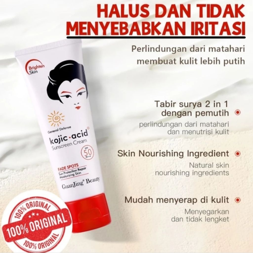 sunscreen kojic acid SPF 90+++ sunblock badan