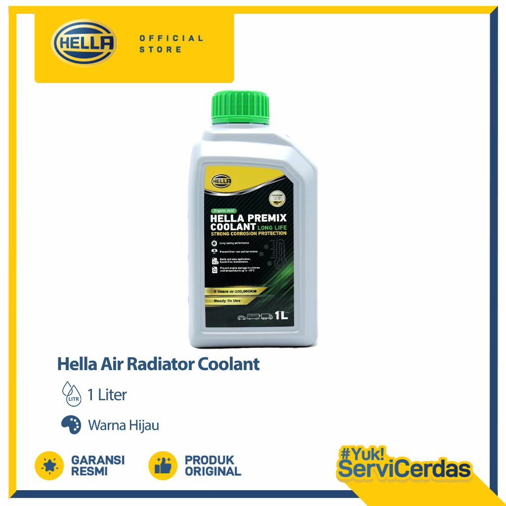 Air Radiator Coolant Hella Hijau 1 Liter - Radiator Coolant