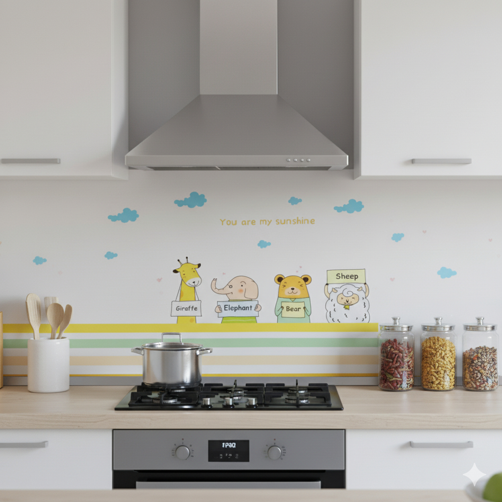 Wallpaper Stiker Dapur 60cmx5M Stiker Dapur Anti Minyak Air Dan Api Uk Wallpaper Anti Minyak Sticker