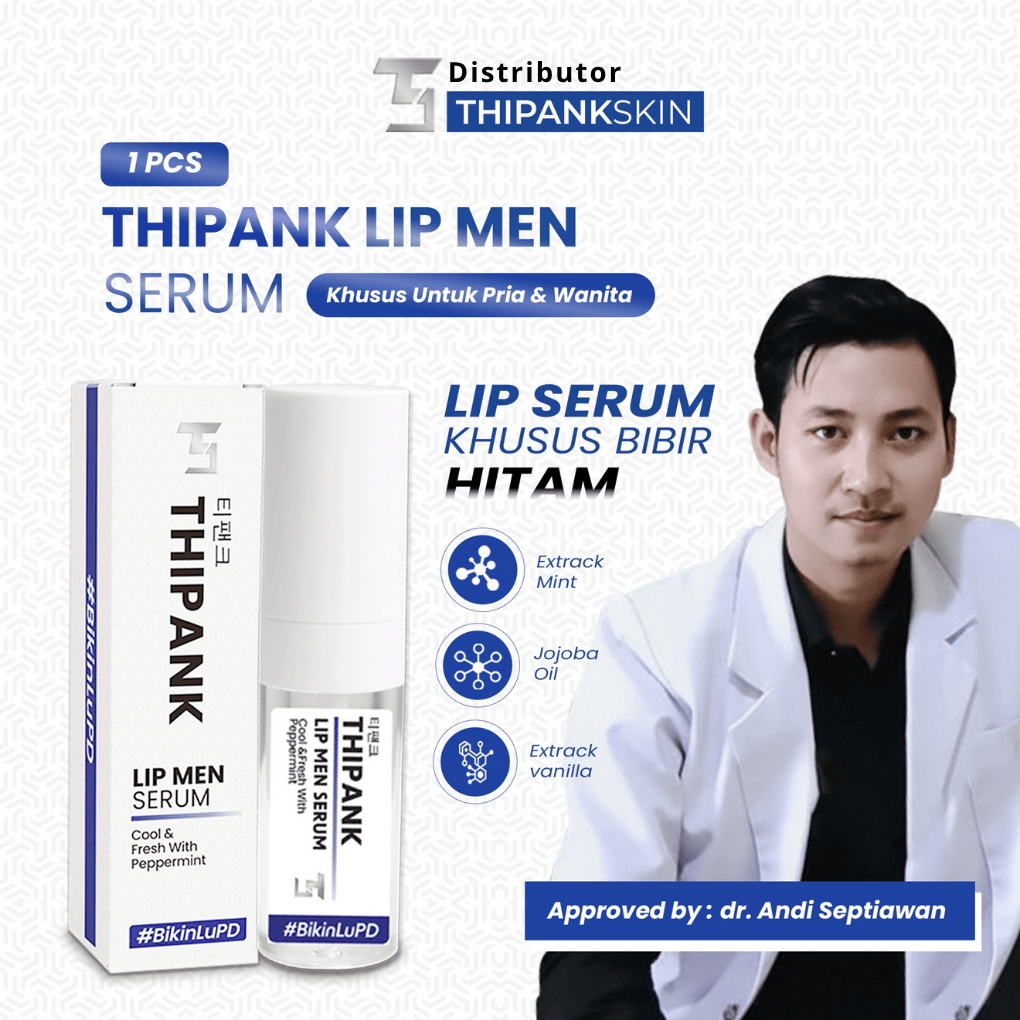 Thipank Lip Men Serum Pria with extrack peppermint lip serum pria terbaik lip serum bibir hitam menj