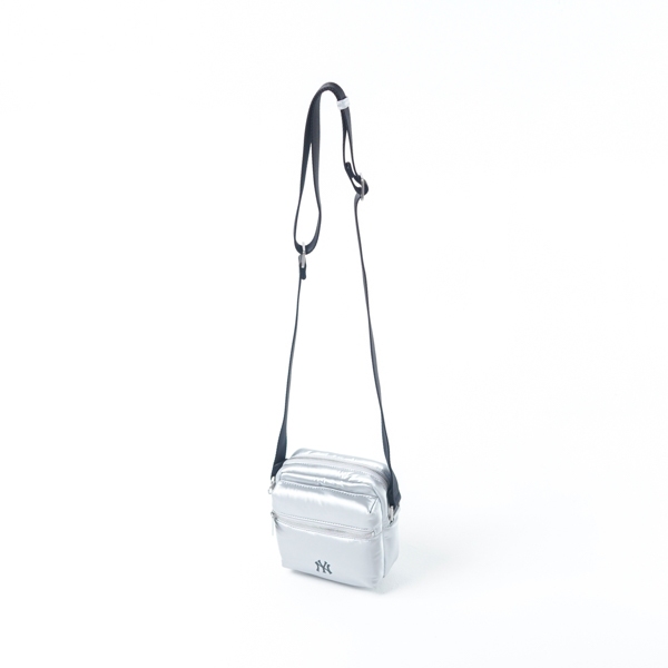 Tas MLB NY BLACK PUFFY SILVER SHOULDER BAG 100% ORIGINAL