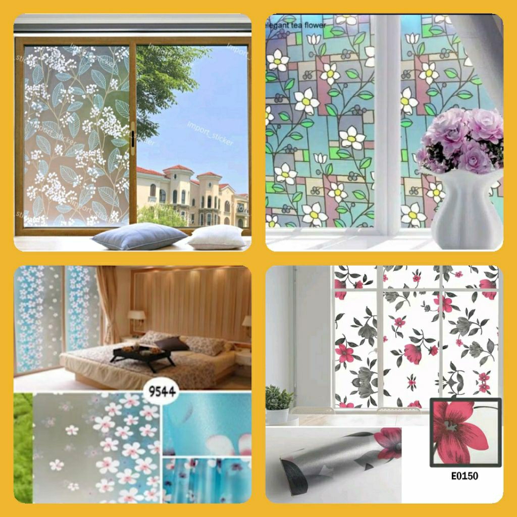 Premium Sticker kaca buram jendela rumah kantor/Sticker kaca buram anti intip/Sticker kaca film/Stik