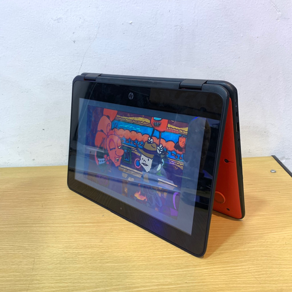 Laptop HP Probook X360 11 G1 EE Intel pentium CPU N4200 || RAM   4gb SSD 128gb + Bisa dilipat Flip