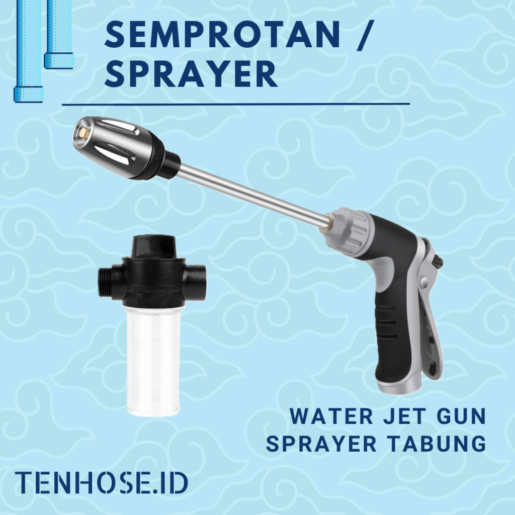 Water Jet Gun Sprayer dengan Botol Sabun Spray Gun Semprotan Air