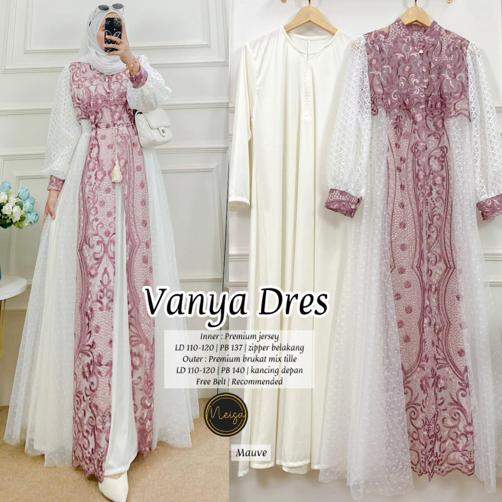 Vanya Dress Gamis Premium Best Seller by Meisa