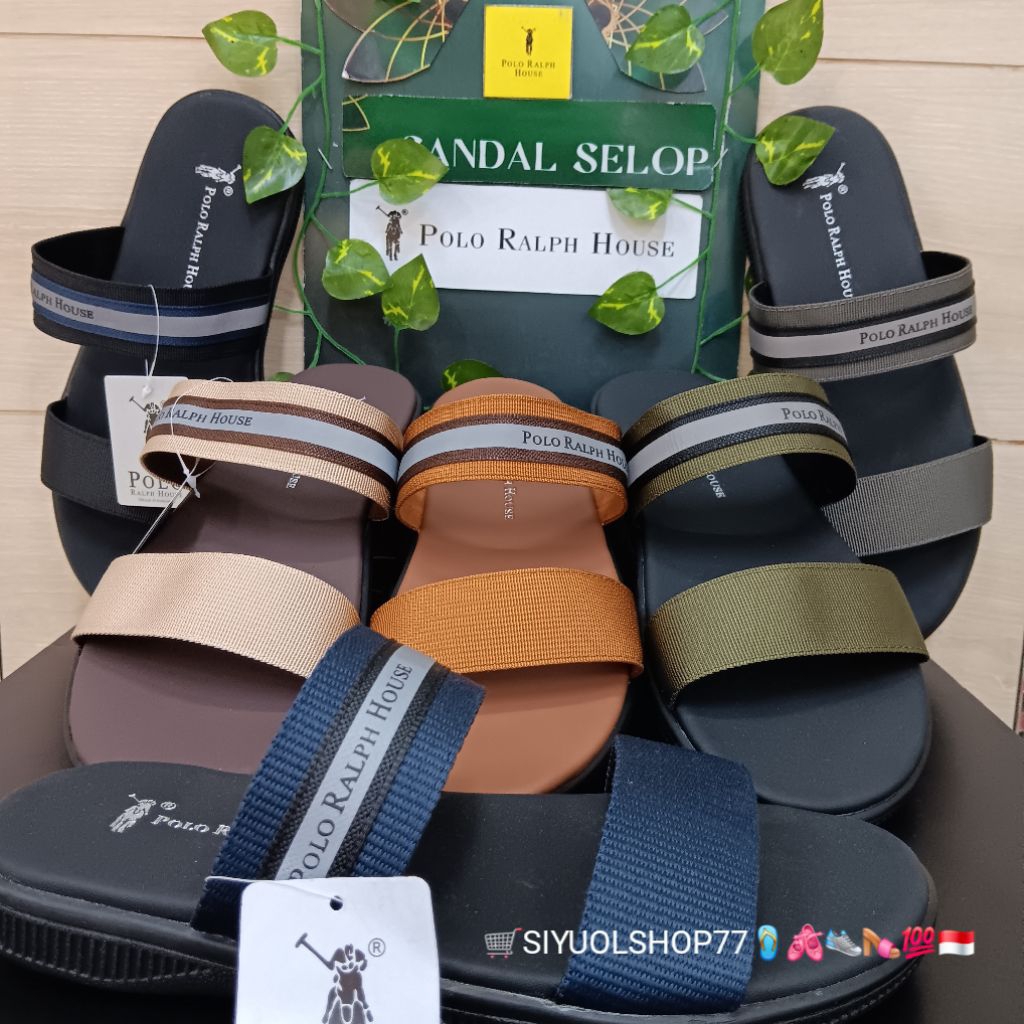 [Bisa COD/100% Original/Art NANO 02] Sandal Pria POLO RALPH HOUSE/Sandal Casual Pria/Sandal Slide/Sa