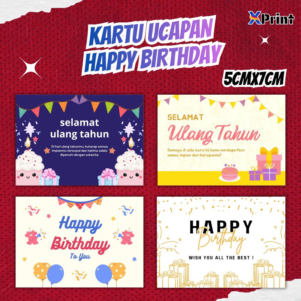 kartu ucapan happy birthday / kartu ucapan ulang tahun
