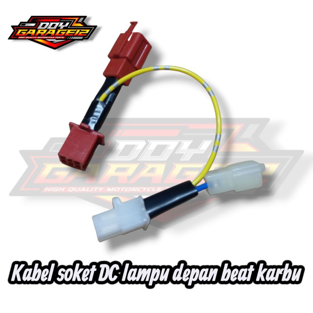 Kabel Soket DC lampu depan Honda Beat karbu Soket Sambungan Piting Lampu depan Kabel DC beat karbu