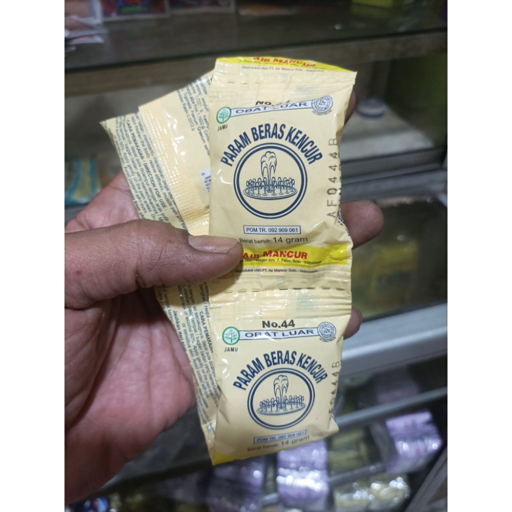 parem beras kencur air mancur 1 renceng