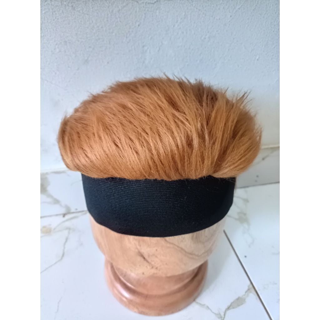 topi wig rambut palsu topi wig pria cosplay viral