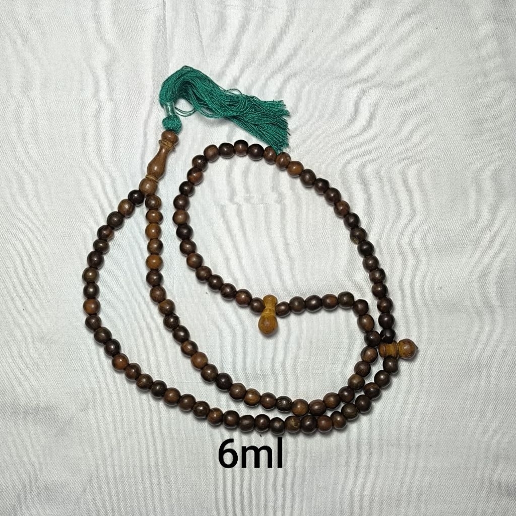 Tasbih Kayu Gaharu 6mm , Hitam - tasbih wangi Aroma Kayu Gaharu Asli Kalimantan