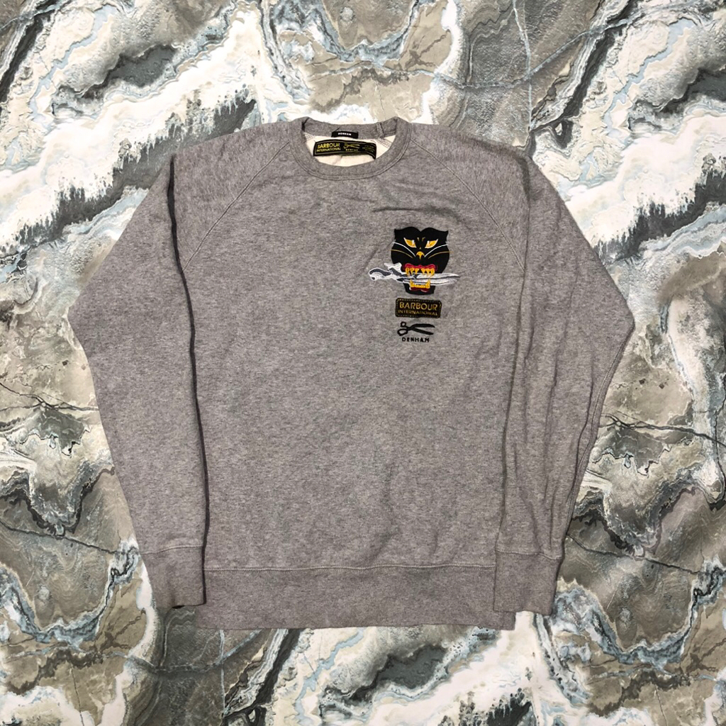 crewneck barbour internasional x denham casual