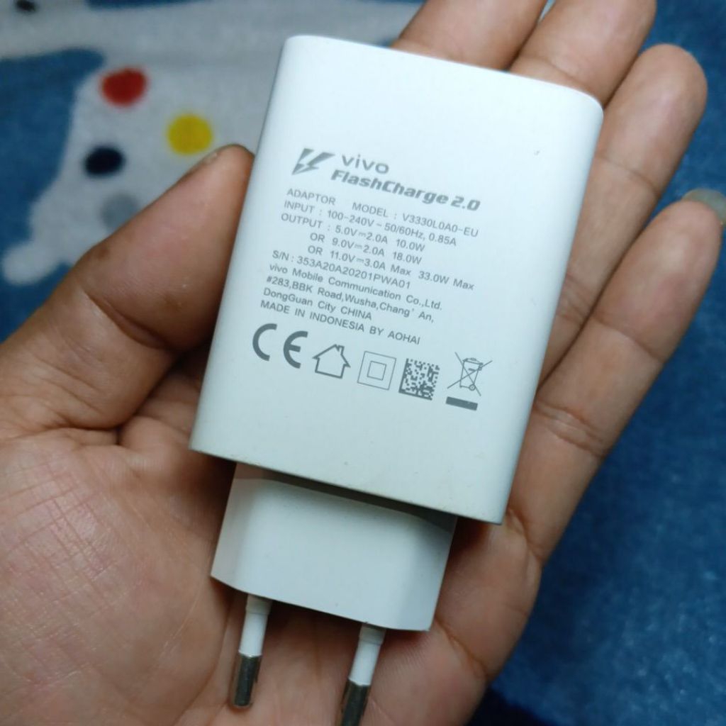 charger Vivo flashcharge 33 Watt original copotan
