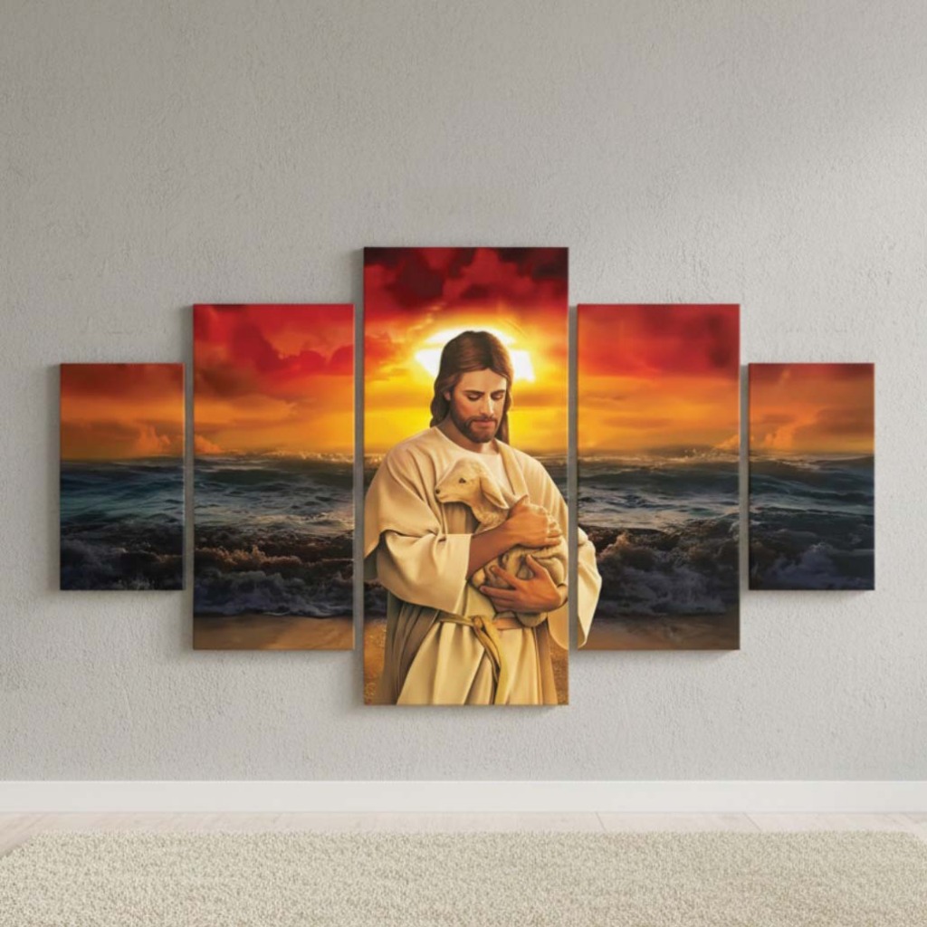 Hiasan Dinding Yesus - Poster Yesus - Dekorasi Dinding Ruang Tamu Aesthetic besar rohani