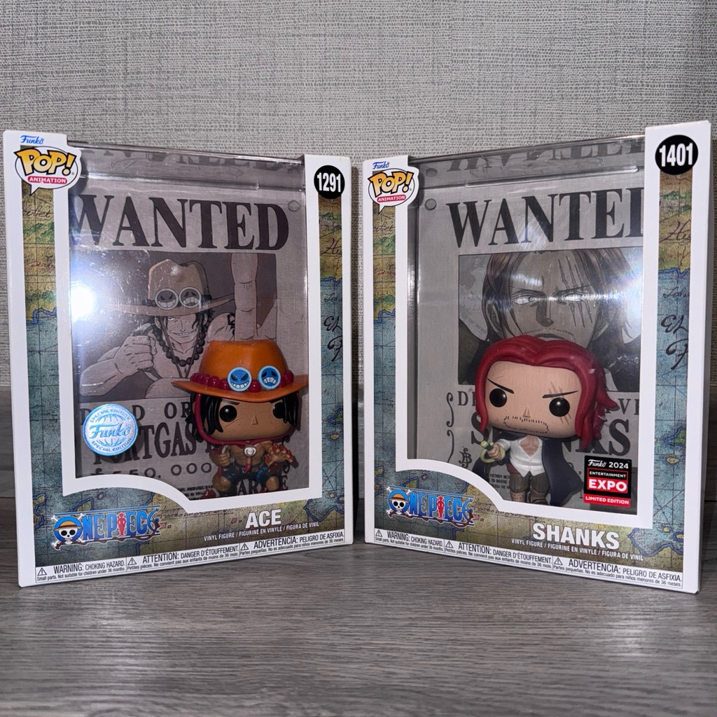 FUNKO POP ONE PIECE WANTED POSTER - ACE & SHANKS