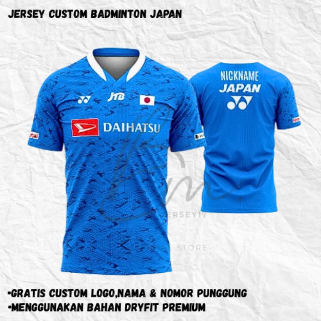 JERSEY BADMINTON JEPANG TERBARU FULL PRINTING