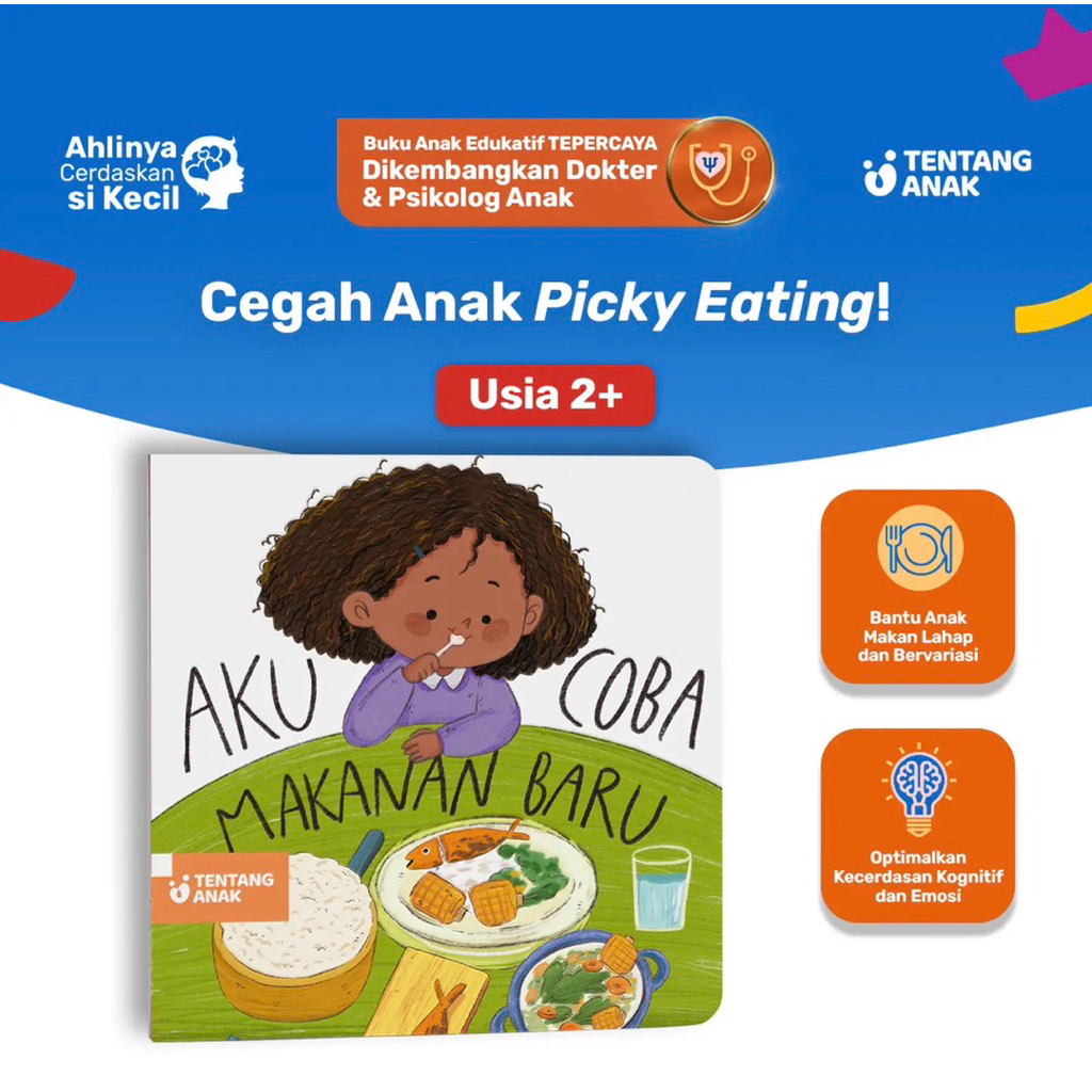 Buku Tentang Anak - Boardbook Aku Coba Makanan Baru