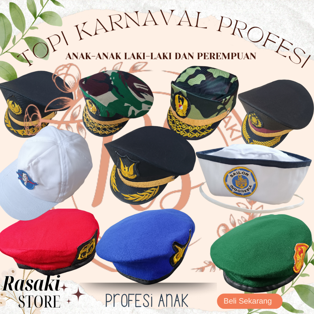TOPI KARNAVAL ANAK ANAK TOPI PILOT ANAK KECIL TK, PAUD/ TOPI PILOT KARNAVAL/ TOPI PILOT CILIK/ TOPI 