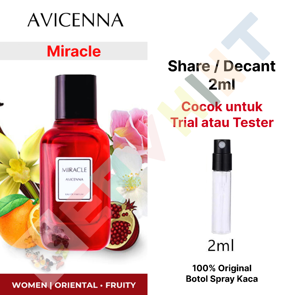 [Decant Parfum] Avicenna - Miracle EDP (Eau de Parfum) | Sweet Floral | Wanita