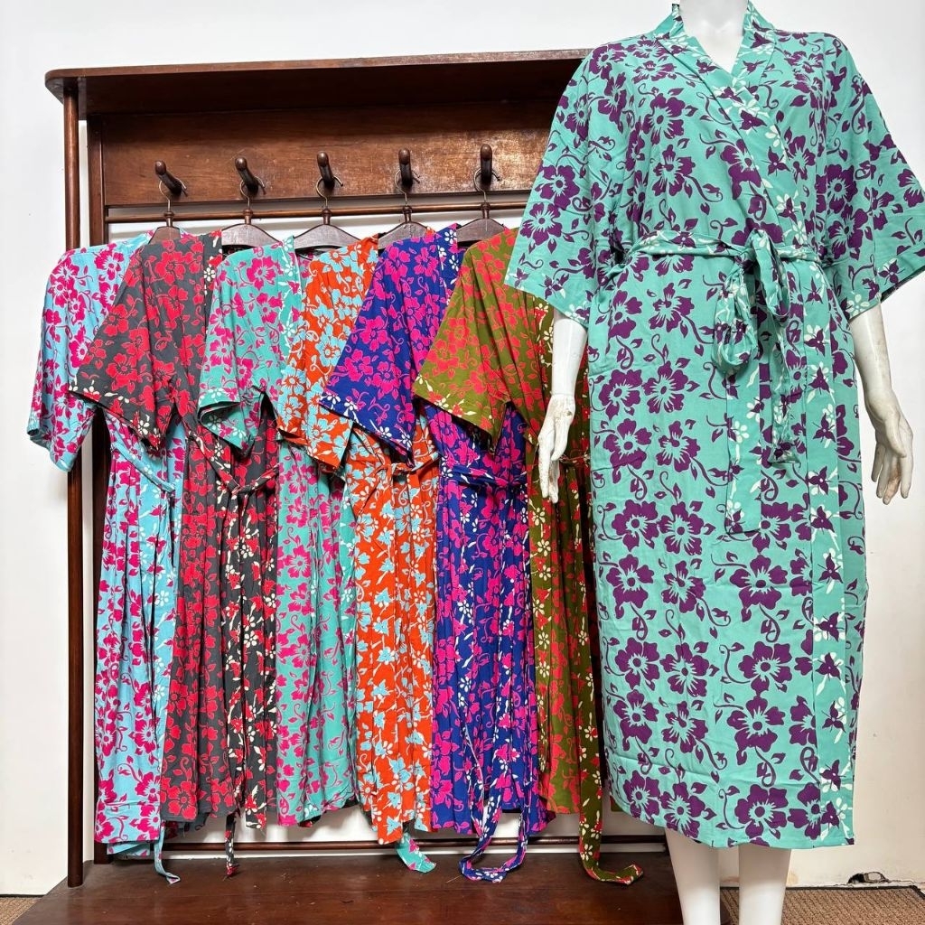 BATIK AIS Kimono Baju Tidur Spa Hotel Outer Pria Wanita Rayon Adem