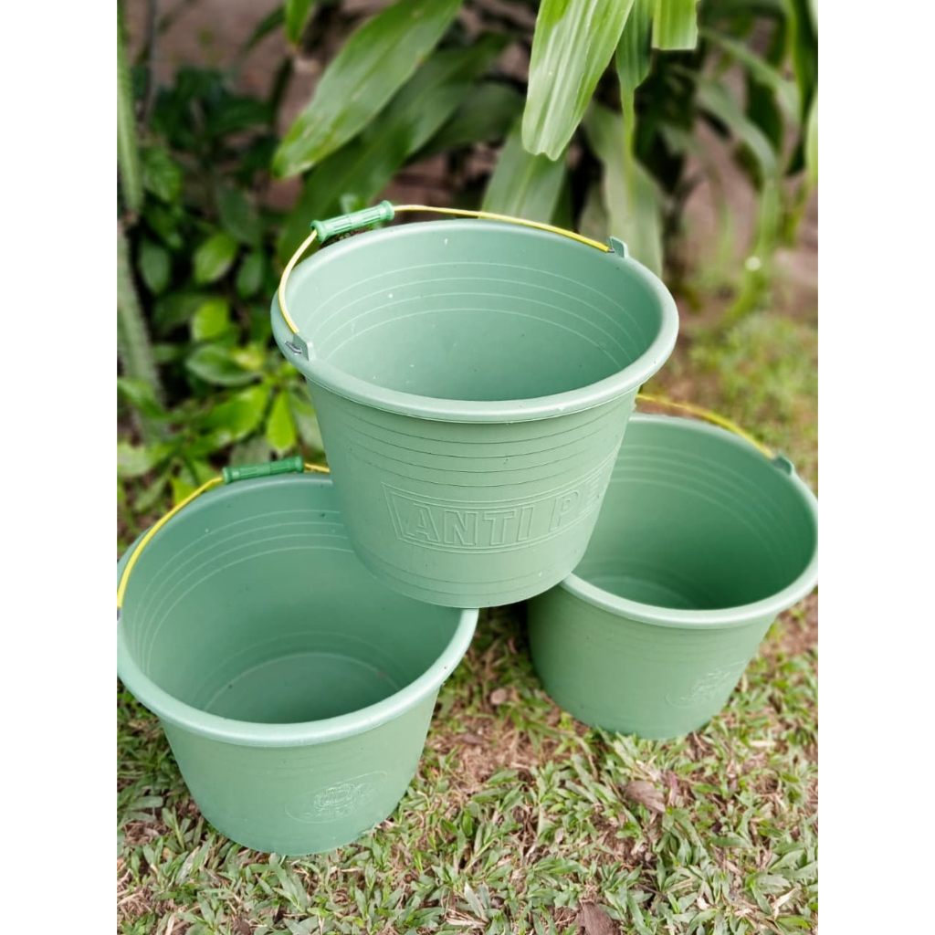 Ember Timba Cor Hijau 20 Karet - Ember Bangunan Anti Pecah - Ember Cuci Jumbo - Ember Timba