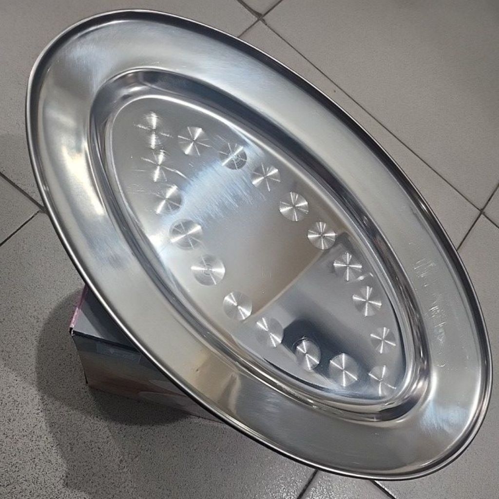 piring oval stainless 35cm oval plate piring saji oval stainless piring makan stainless