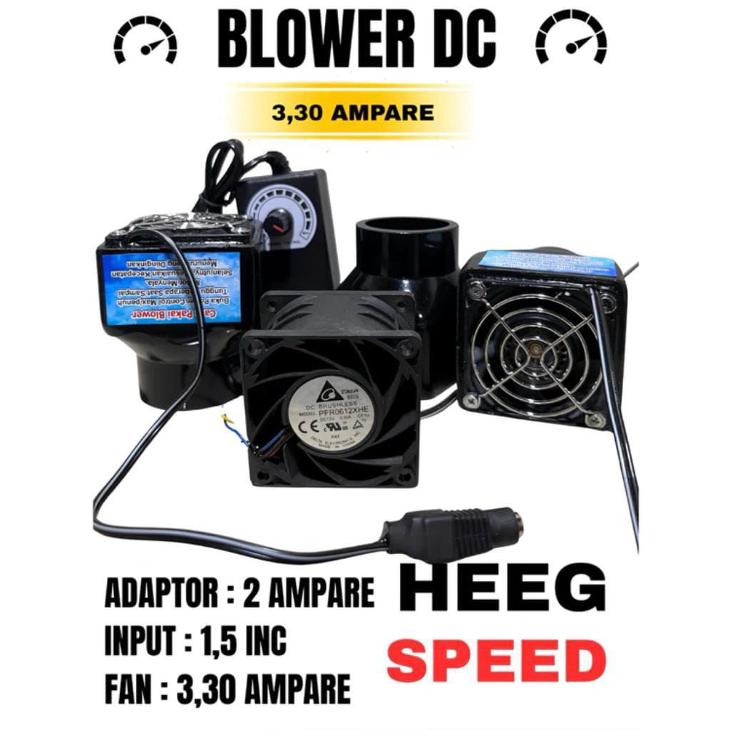 Paket Blower Kompor Oli Super Kencang .Blower DC 12volt fan higt speed rpm 16000 3.30 Amper lengkap 