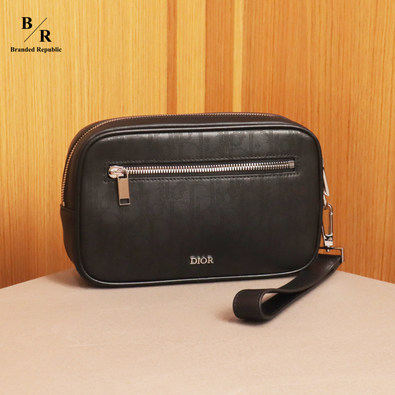 [BRANDED REPUBLIC] CLUTCH TOILETRY BAG OBLIQUE POUCH